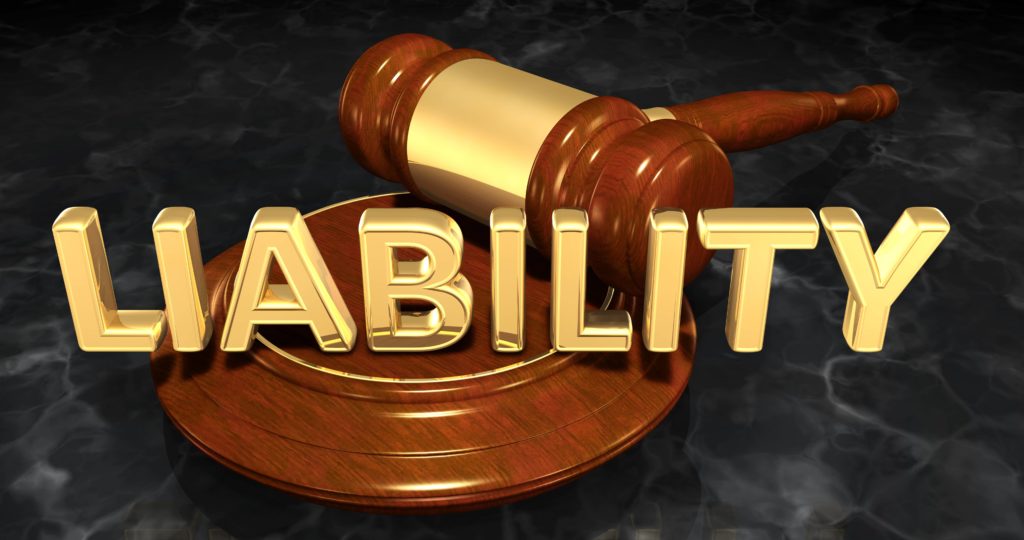 3D liability word with gavel | hoa legal responsibilities