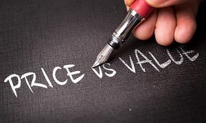 Price vs Value text