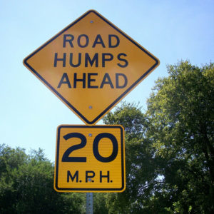 speed limit signage | speed bump regulations on private property